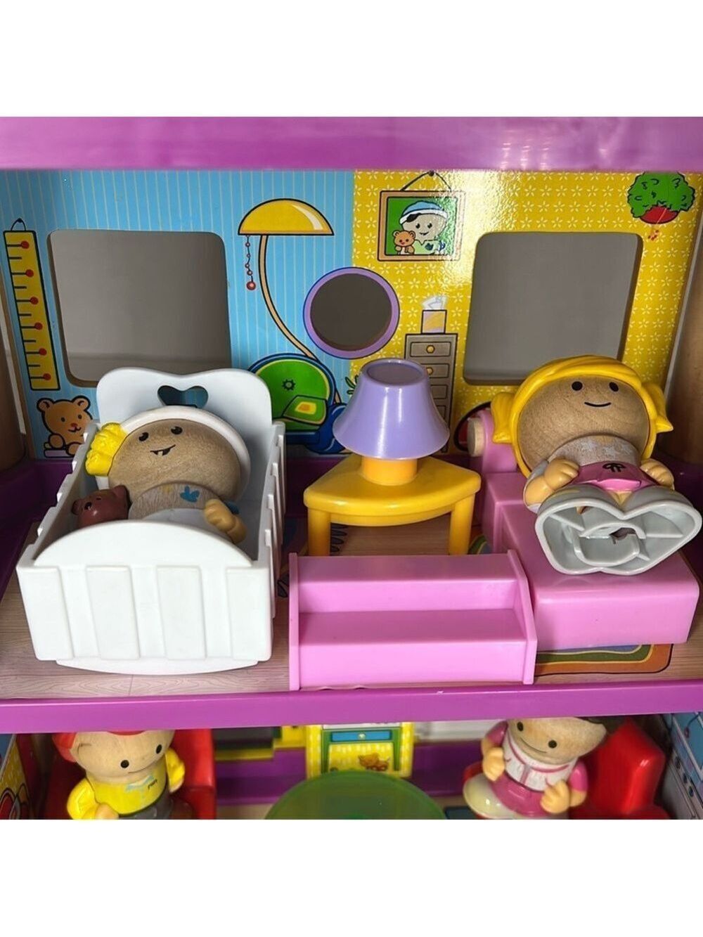 Learning Curve Play Town Family House with Five Wood Plastic Figures & Furniture - Picture 13 of 16